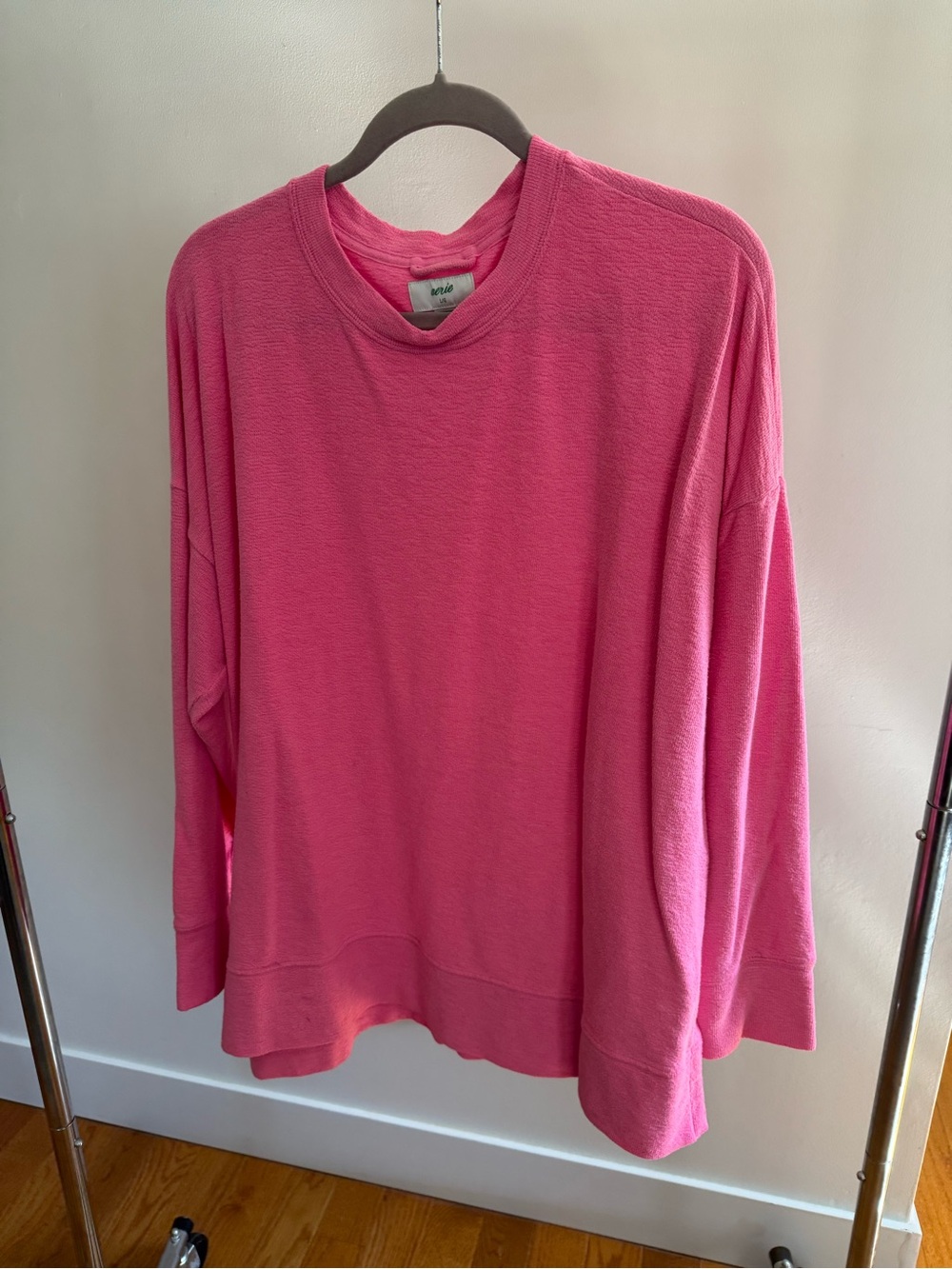 aerie Oversized Crewneck Sweatshirt - Hot Pink